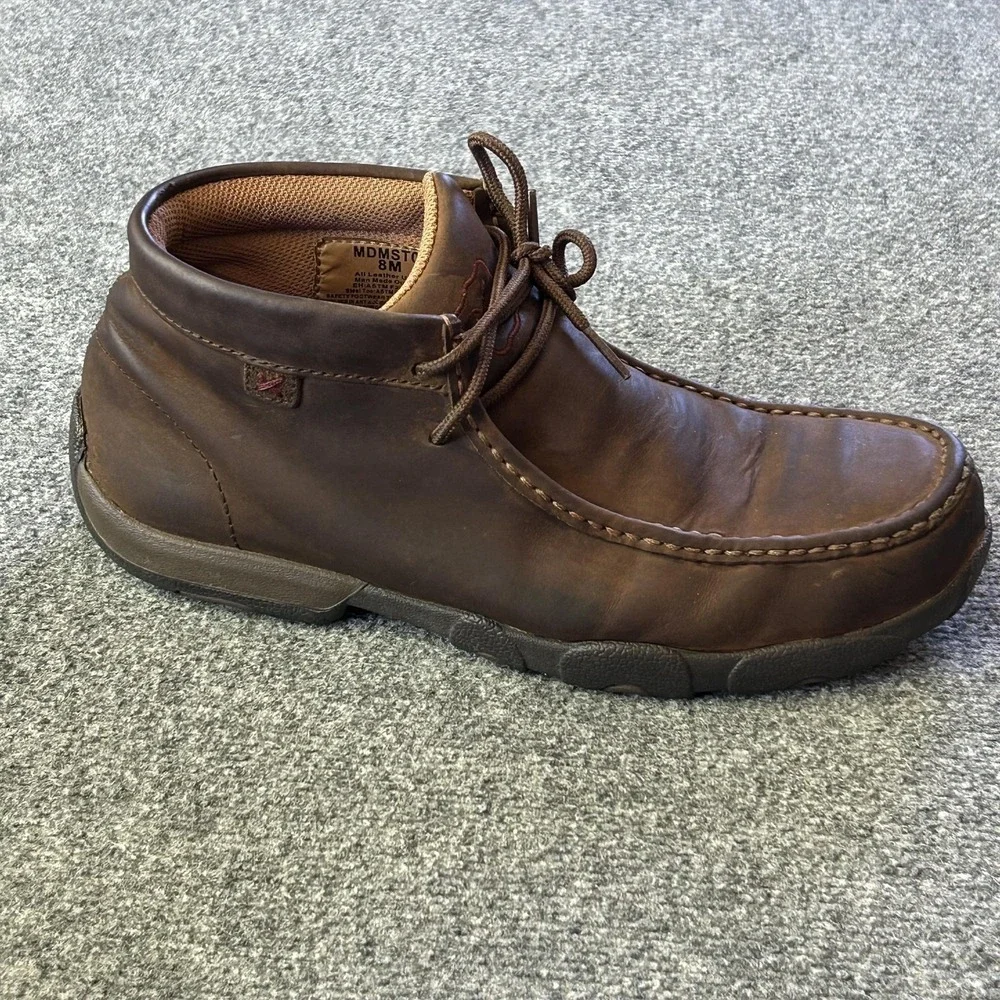 Twisted X Boots Mens Size 8M Brown Leather Chukka Steel Toe Work MDMST01‎